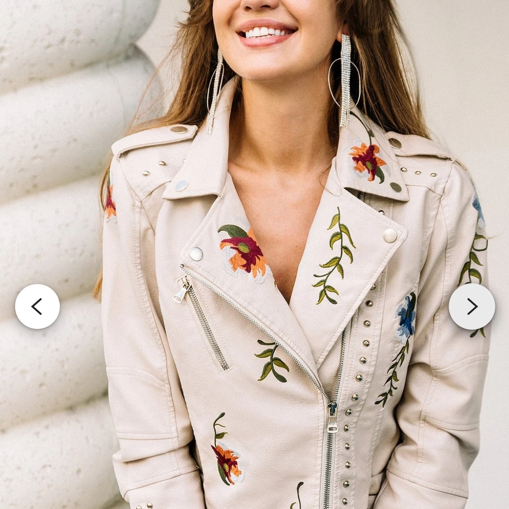 Floral Embroidered Women's Jacket